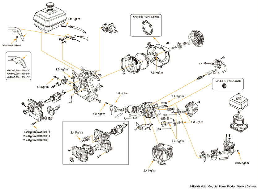 G2600XH engine parts